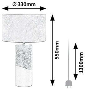 Rabalux 74219 - Lampada da tavolo YELDA 1xE27/40W/230V