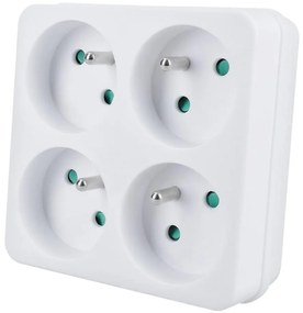 Solight P108 - Presa multipla 4x 10A bianca