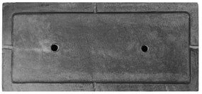 Vaso rettangolare nero da esterno 50 x 23 x 24 cm MYRA Beliani