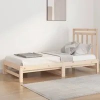 Dormeuse Estraibile 2x(90x190) cm Legno Massello di Pino 3108357