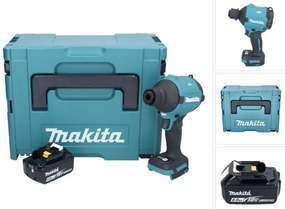 Soffiatore a batteria senza spazzole Makita DAS180G1J 18V + 1x batteria 6.0Ah + valigetta Makpac - senza caricabatterie