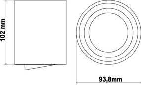 Faretto LED TUBA 1xGU10/5W/230V 2700K nero