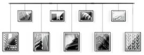 Cornici da parete in metallo nero in set da 9 pezzi 223x77,5 cm Exhibit - Umbra