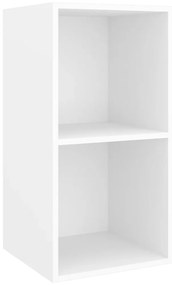 Armadietto tv da parete bianco 37x37x72 cm in legno multistrato