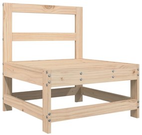 Set divani da giardino 5 pz in legno massello di pino