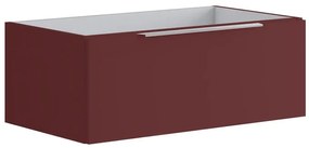 Armadietto bagno a terra Brera 1 cassetto P 45.5 x L 79.5 x H 30 cm laccato opaco rosso jaipur
