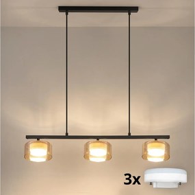 Brilagi - Lampada a sospensione con cavo AURA LUX 3xGX53/30W/230V nero/oro