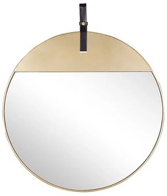 Specchio da parete rotondo in metallo ø 60 cm oro GURS Beliani