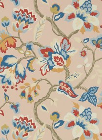 Sanderson Carta da parati Amanpuri - Salmon/ Dove Blue
