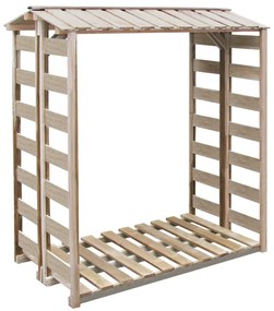 Deposito Per Legname Capanno 150x90x176 Cm Pino Impregnato /