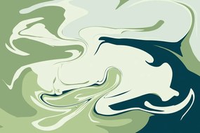 Carta da parati autoadesiva – Motivo astratto verde