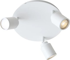 Faretto moderno da bagno bianco 3 luci IP44 - Ducha