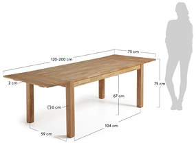 Kave Home - Tavolo allungabile Isbel 120 (200) x 75 cm