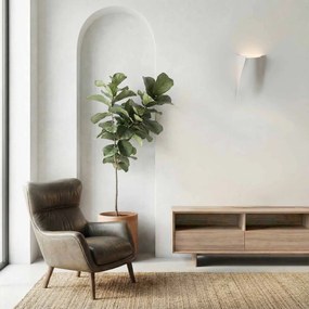 Applique da Incasso E14 FOLD SX a Libro in Gesso Pitturabile