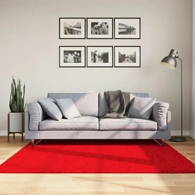 Tappeto Ovıedo A Pelo Corto Rosso 160x160 Cm /
