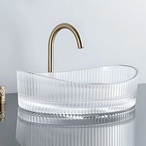 Lavabo da appoggio Rea Harper Transparent