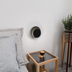Applique da Parete Circle Nera Luce Indiretta Base G9
