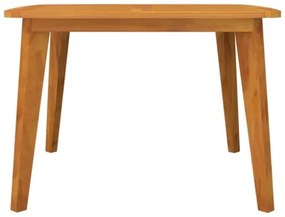 Tavolo da Giardino 110x110x75 cm Legno Massello Di Acacia