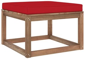 Set salotto giardino pallet cuscini 4 pz legno pino impregnato