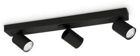 Lampada da soffitto rudy pl3 nero