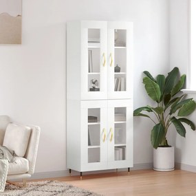 Credenza Bianca 69,5x34x180 Cm İn Legno Multistrato /