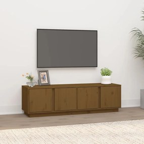 Mobile Porta Tv Ambra 140x40x40 Cm İn Legno Massello Di Pino /