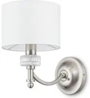 Lampada da parete Neoclassic in Metallo e Vetro Alicante Nickel