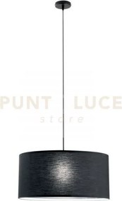 Lampadario a sospensione capital nera 1 luce attacco e27 53x53x150c...