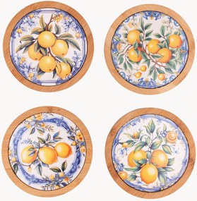 Set di 8 sottobicchieri in ceramica Fruit Life