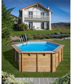 Piscina fuori terra rigida GRE 800002 Vanille 2 marrone H 1.19 x ⌀ 4 m