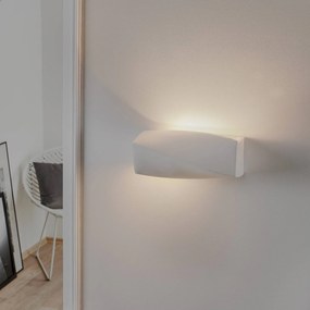 SOLLUX LIGHTING Applique Turn Mini in ceramica, up/down, bianco