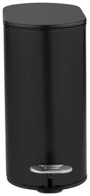 Cestino per la spazzatura nero opaco in acciaio con pedale 5 l Collungo – Wenko