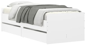 Giroletto con cassetti bianco 90x200 cm