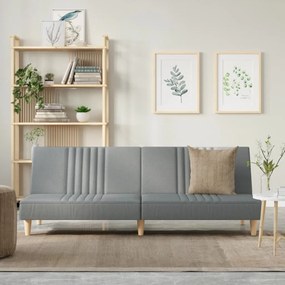 Divano Letto Grigio Chiaro İn Tessuto /