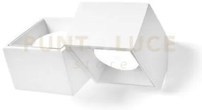 Nasso applique a parete 2 luci attacco gx53 biemissiva quadrata bia...