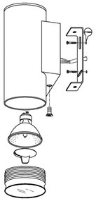 Eglo 33582 - LED RGBW dimmerabile esterno RIGA 2xGU10/5W/230V IP44