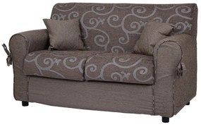 Divano 2 posti in tessuto sfoderabile DAMASCO 150 cm Marrone 2