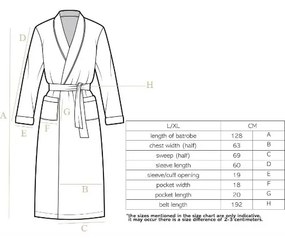 Accappatoio grigio in felpa, L/XL Cozy - Tiseco Home Studio