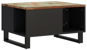 Tavolino da salotto 60x50x35 cm in legno massello di recupero