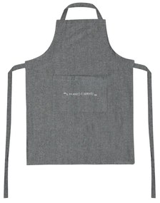 Grembiule cucina con tasca antracite con scritta