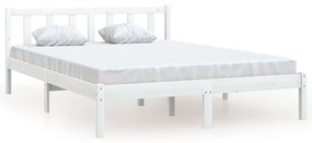 Giroletto bianco in legno massello di pino 160x200 cm