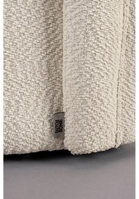 Poltrona color crema girevole con rivestimento in bouclé Seina – Dutchbone