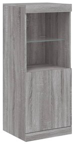 Credenza con Luci LED Grigio Sonoma 41x37x100 cm