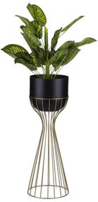 Vaso da fiori in metallo LOFT 56x20 cm oro/nero