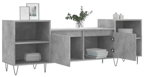 Mobile per tv grigio cemento 160x35x55 cm legno multistrato