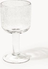 Set di 4 bicchieri da vino in vetro soffiato con bolle d'aria Hippolyte