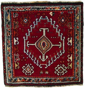 Shiraz Tappeto 60x70 Rosso (Iran) Annodato A Mano