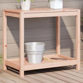 Tavolo Invaso Con Ripiano 82,5x50x75 Cm Legno Massello Douglas /