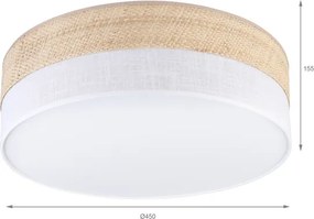 Plafoniera LED SIRJA BOHO LED/36W/230V Ø 45 cm beige/bianco