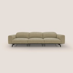 Sakura divano in piuma d'oca modulare a 3 sedute in morbido tessuto fiammato impermeabile T14 beige